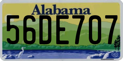 AL license plate 56DE707