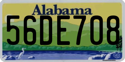 AL license plate 56DE708