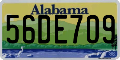 AL license plate 56DE709