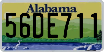AL license plate 56DE711