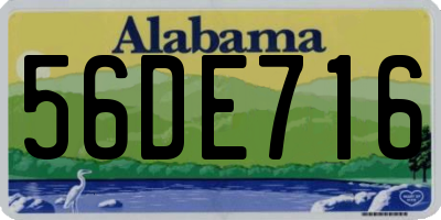 AL license plate 56DE716