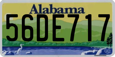 AL license plate 56DE717