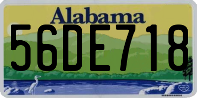 AL license plate 56DE718