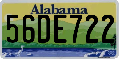 AL license plate 56DE722