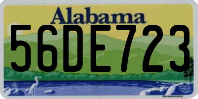 AL license plate 56DE723