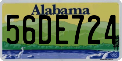 AL license plate 56DE724