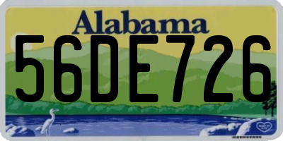 AL license plate 56DE726