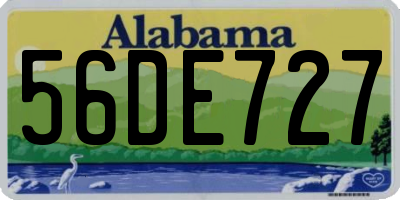 AL license plate 56DE727