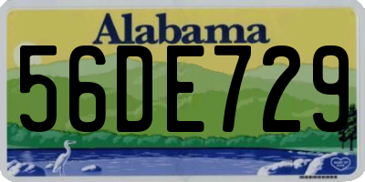 AL license plate 56DE729