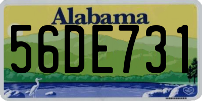 AL license plate 56DE731