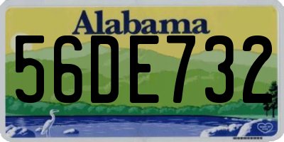 AL license plate 56DE732