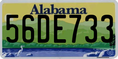 AL license plate 56DE733