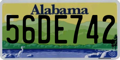 AL license plate 56DE742