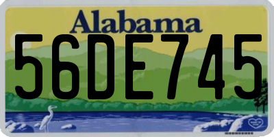 AL license plate 56DE745