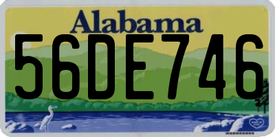 AL license plate 56DE746