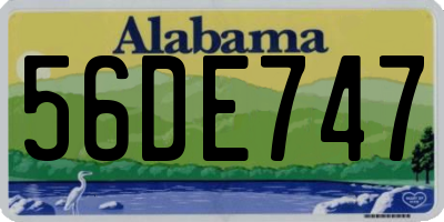 AL license plate 56DE747