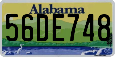 AL license plate 56DE748