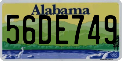 AL license plate 56DE749