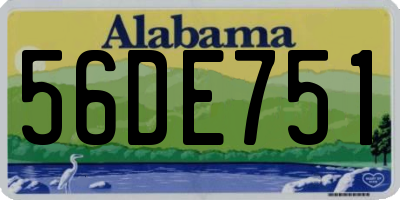 AL license plate 56DE751