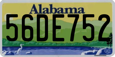 AL license plate 56DE752
