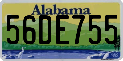 AL license plate 56DE755