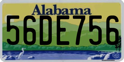 AL license plate 56DE756