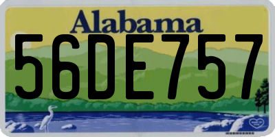 AL license plate 56DE757