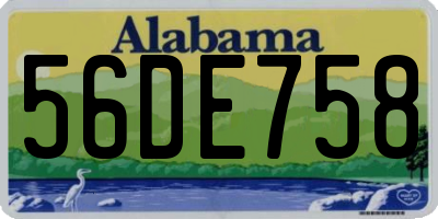 AL license plate 56DE758