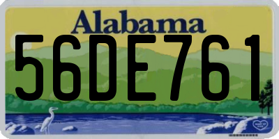 AL license plate 56DE761