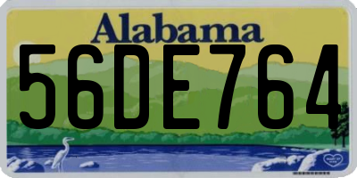 AL license plate 56DE764