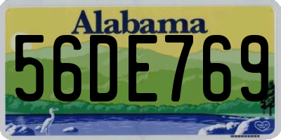 AL license plate 56DE769