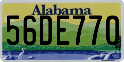 AL license plate 56DE770