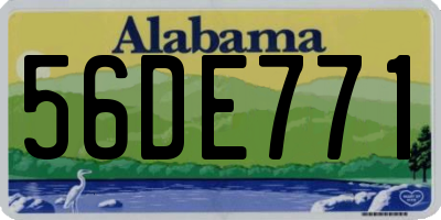 AL license plate 56DE771