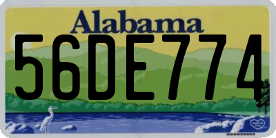 AL license plate 56DE774