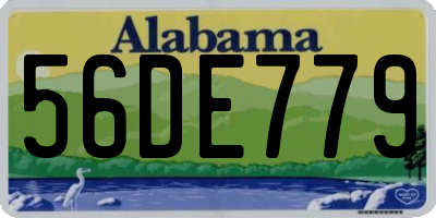 AL license plate 56DE779