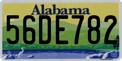 AL license plate 56DE782