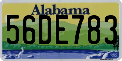AL license plate 56DE783