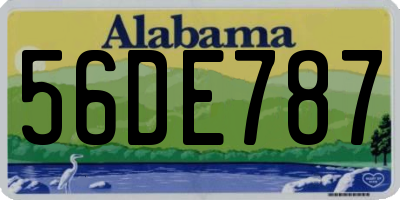 AL license plate 56DE787