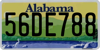 AL license plate 56DE788