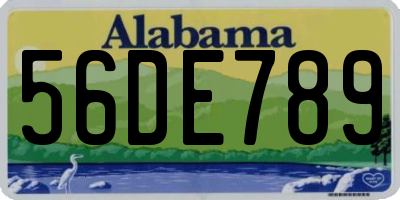 AL license plate 56DE789