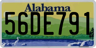 AL license plate 56DE791