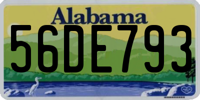 AL license plate 56DE793
