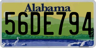 AL license plate 56DE794