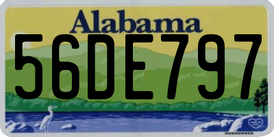 AL license plate 56DE797