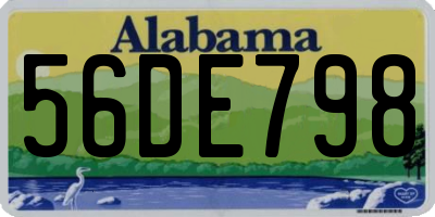 AL license plate 56DE798