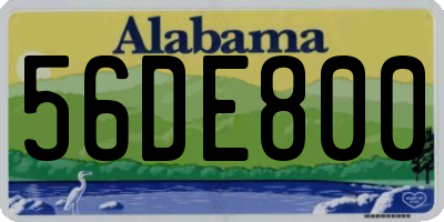 AL license plate 56DE800