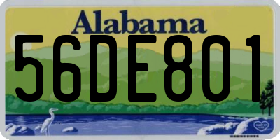 AL license plate 56DE801