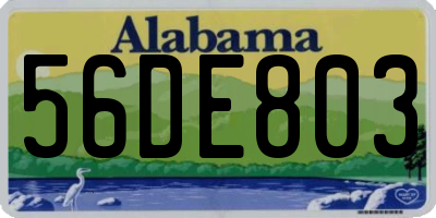 AL license plate 56DE803