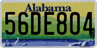 AL license plate 56DE804