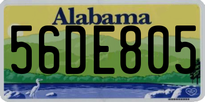 AL license plate 56DE805